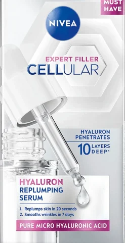 NIVEA Kasvojenhoito<15ml Cellular Expert Filler Hyaluron Replumping Serum -kasvoseerumi