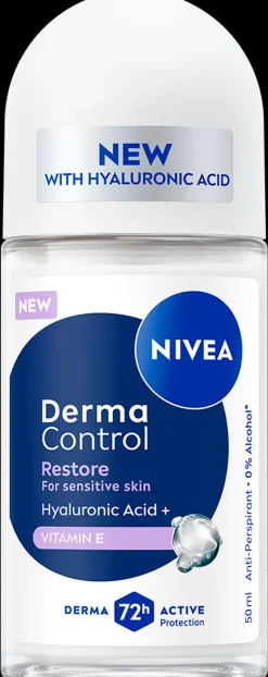 NIVEA Vartalonhoito<50ml Derma Control Restore Deo Roll-on -antiperspirantti