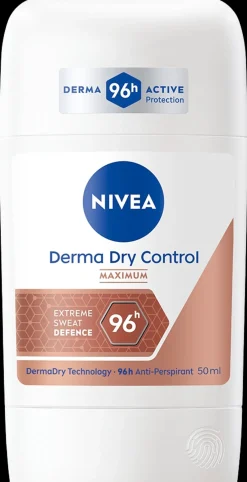 NIVEA Vartalonhoito<50ml Derma Dry Control Maximum Deo Stick -antiperspirantti