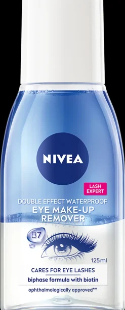NIVEA Kasvojenhoito<125ml Double Effect Eye Make-up Remover -silmämeikinpoistoaine
