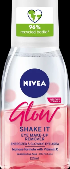 NIVEA Kasvojenhoito<125ml Glow Eye Make-Up Remover -silmämeikinpuhdistusaine