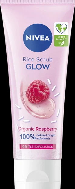 NIVEA Kasvojenhoito<75ml Glow Rice Scrub -kuorintavoide kuivalle iholle