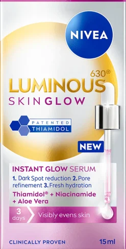 NIVEA Kasvojenhoito<15ml Luminous630 Skin Glow Instant Glow Serum -kasvoseerumi