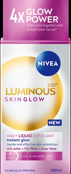 NIVEA Kasvojenhoito<100ml Luminous630 Skin Glow Daily Liquid Exfoliant - kuoriva hoitoneste