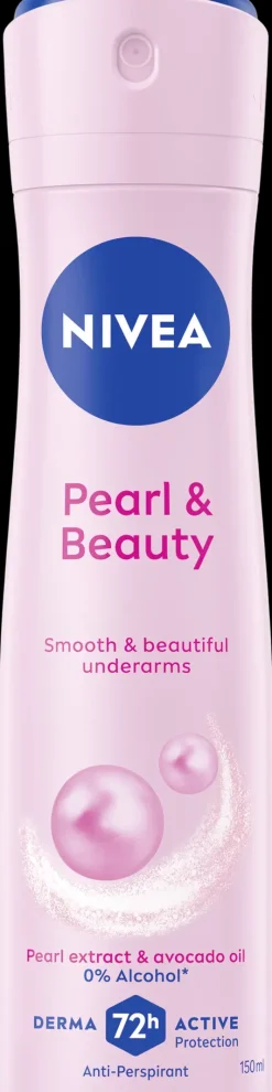 NIVEA Vartalonhoito<150ml Pearl & Beauty Deo Spray -antiperspirantti