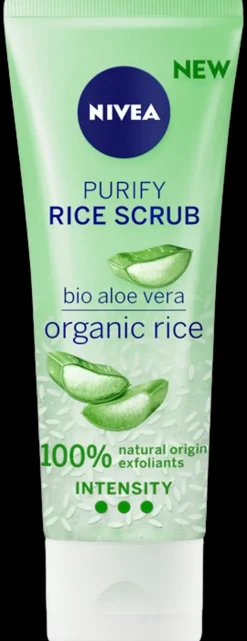 NIVEA Kasvojenhoito<75ml Purify Rice Scrub -kuorintavoide sekaiholle
