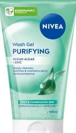 NIVEA Kasvojenhoito<150ml Purifying Wash Gel -puhdistusgeeli