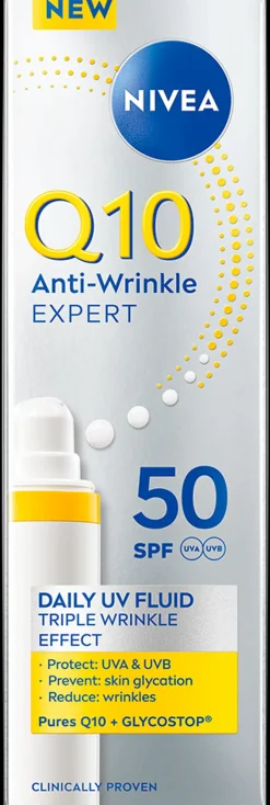NIVEA Kasvojenhoito<40ml Q10 Anti-Wrinkle Expert Daily UV Fluid SK50 -päivävoide