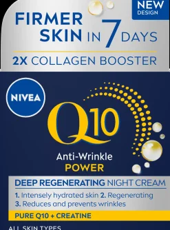 NIVEA Kasvojenhoito<50ml Q10 Anti-Wrinkle Power Deep Regenerating Night Cream -yövoide