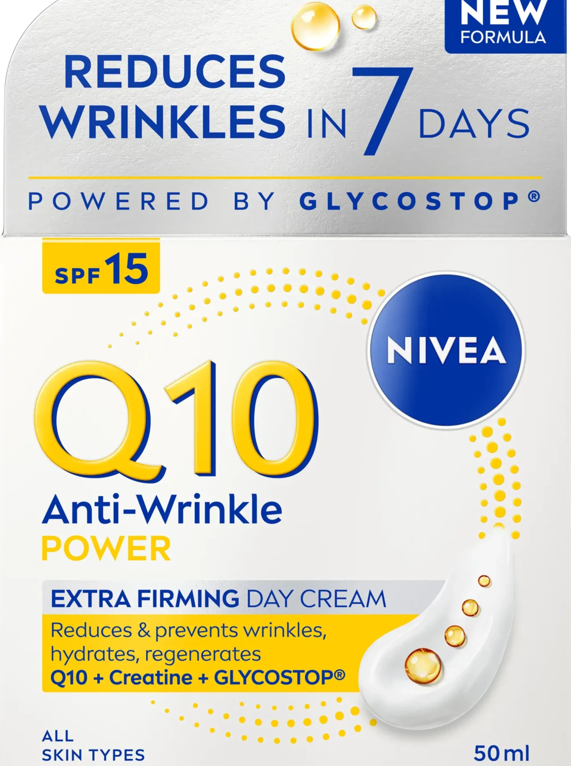 NIVEA Kasvojenhoito<50ml Q10 Anti-Wrinkle Power Extra Firming Day Cream SK15 -päivävoide