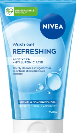 NIVEA Kasvojenhoito<150ml Refreshing Wash Gel -puhdistusgeeli