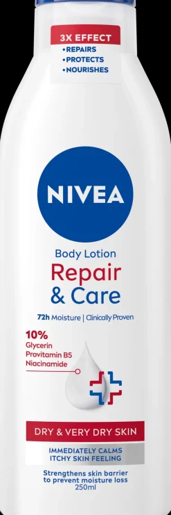 NIVEA Vartalonhoito<250ml Repair & Care Body Lotion -vartaloemulsio