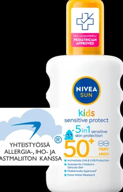 NIVEA Aurinkotuotteet<SUN 200ml Kids Sensitive Protect Sun Spray SK50+ -aurinkosuojasuihke