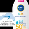 NIVEA Aurinkotuotteet<SUN 200ml Kids Sensitive Protect Sun Lotion SK50+ -aurinkosuojavoide