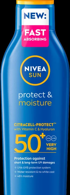 NIVEA Aurinkotuotteet<SUN 200ml Protect & Moisture Sun Lotion SK50+ -aurinkosuojavoide