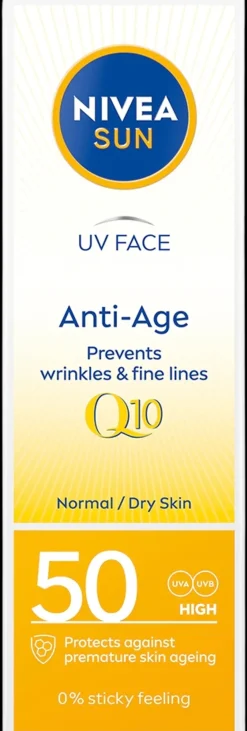 NIVEA Aurinkotuotteet<SUN 50ml UV Face Anti-Age Q10 SK50 -aurinkosuojavoide