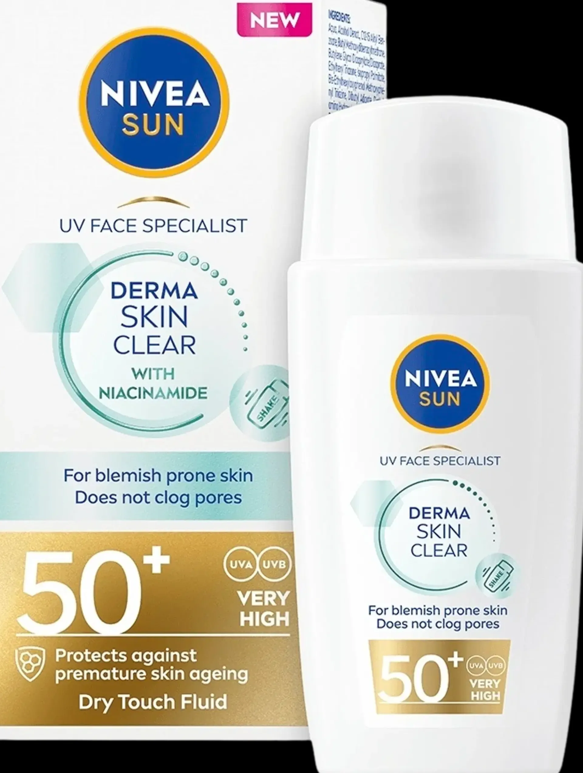 NIVEA Aurinkotuotteet<SUN 40ml UV Face Derma Blemish Control Fluid SK50+ -aurinkosuojavoide