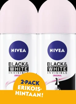 NIVEA Vartalonhoito<2x50ml Invisible For Black & White Original Deo Roll-on -antiperspirantti