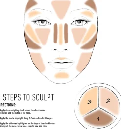 NYX Professional Makeup Kasvomeikit<3 Steps To Sculpt Palette korostuspaletti 15g