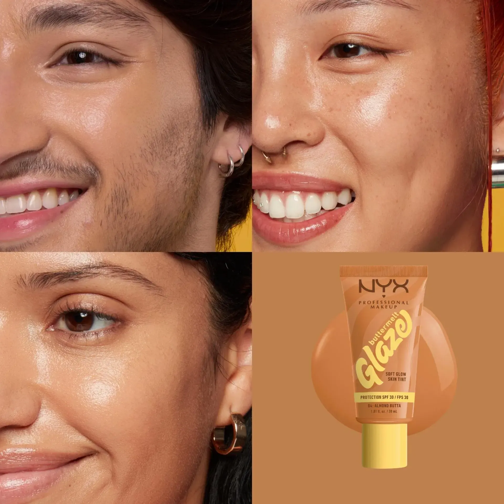 NYX Professional Makeup Kasvomeikit<Buttermelt Glaze Skin Tint SPF30 meikkivoide 30 ml