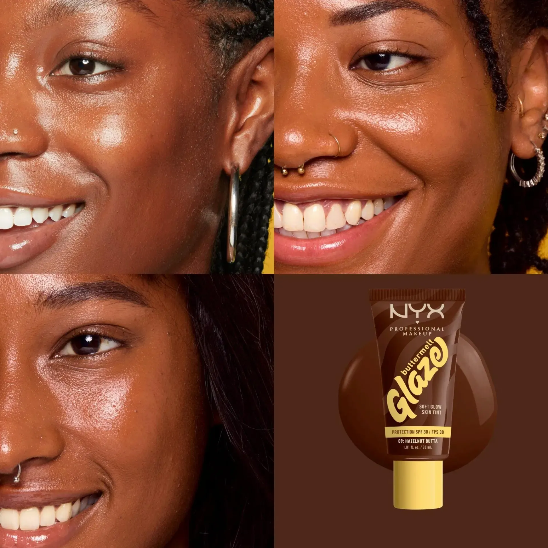 NYX Professional Makeup Kasvomeikit<Buttermelt Glaze Skin Tint SPF30 meikkivoide 30 ml