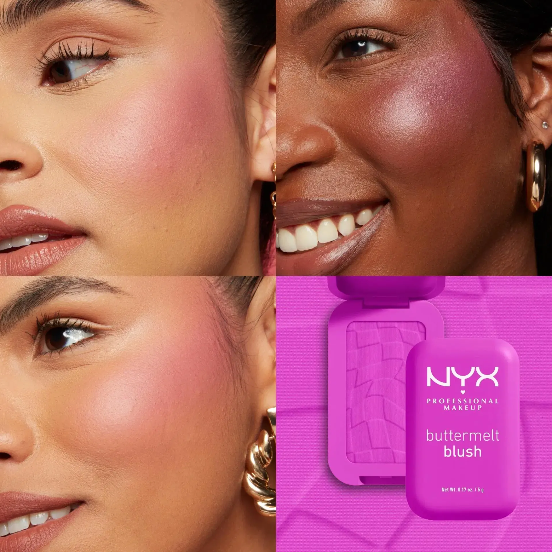 NYX Professional Makeup Kasvomeikit<Buttermelt Blush poskipuna 5 g