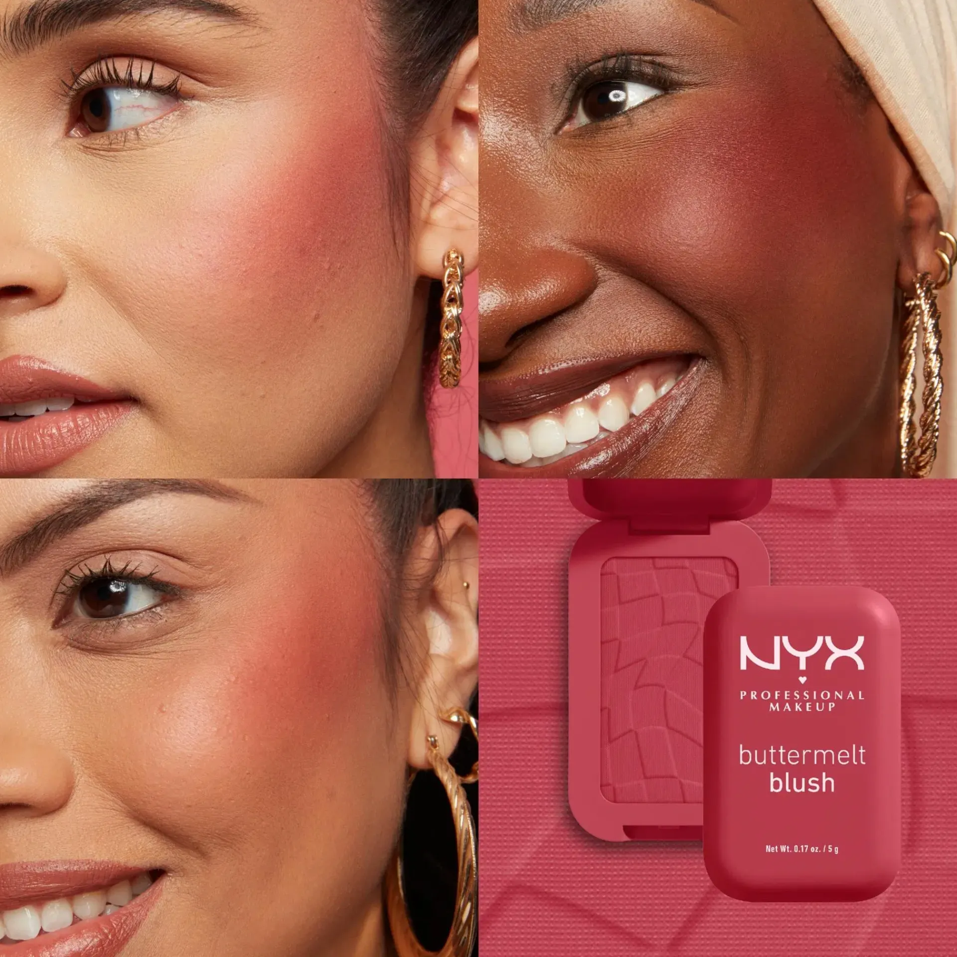 NYX Professional Makeup Kasvomeikit<Buttermelt Blush poskipuna 5 g