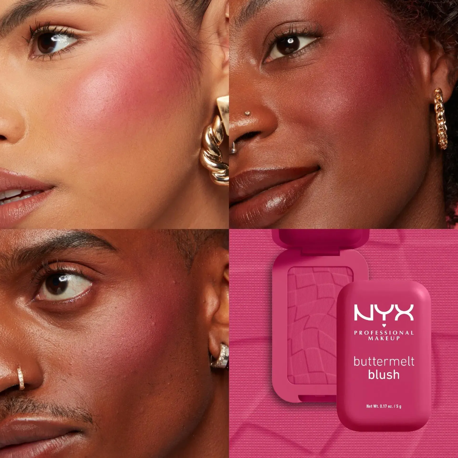 NYX Professional Makeup Kasvomeikit<Buttermelt Blush poskipuna 5 g