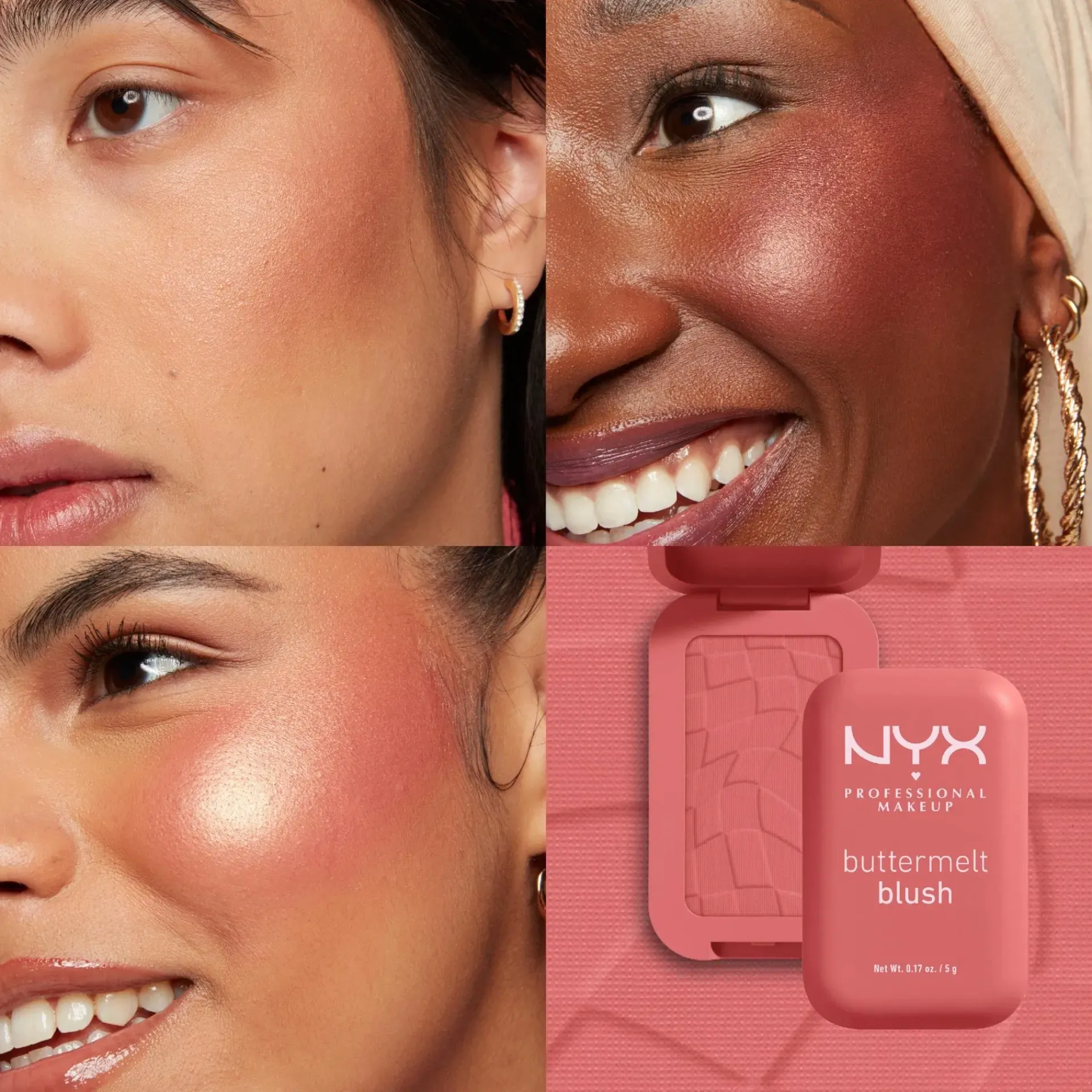 NYX Professional Makeup Kasvomeikit<Buttermelt Blush poskipuna 5 g
