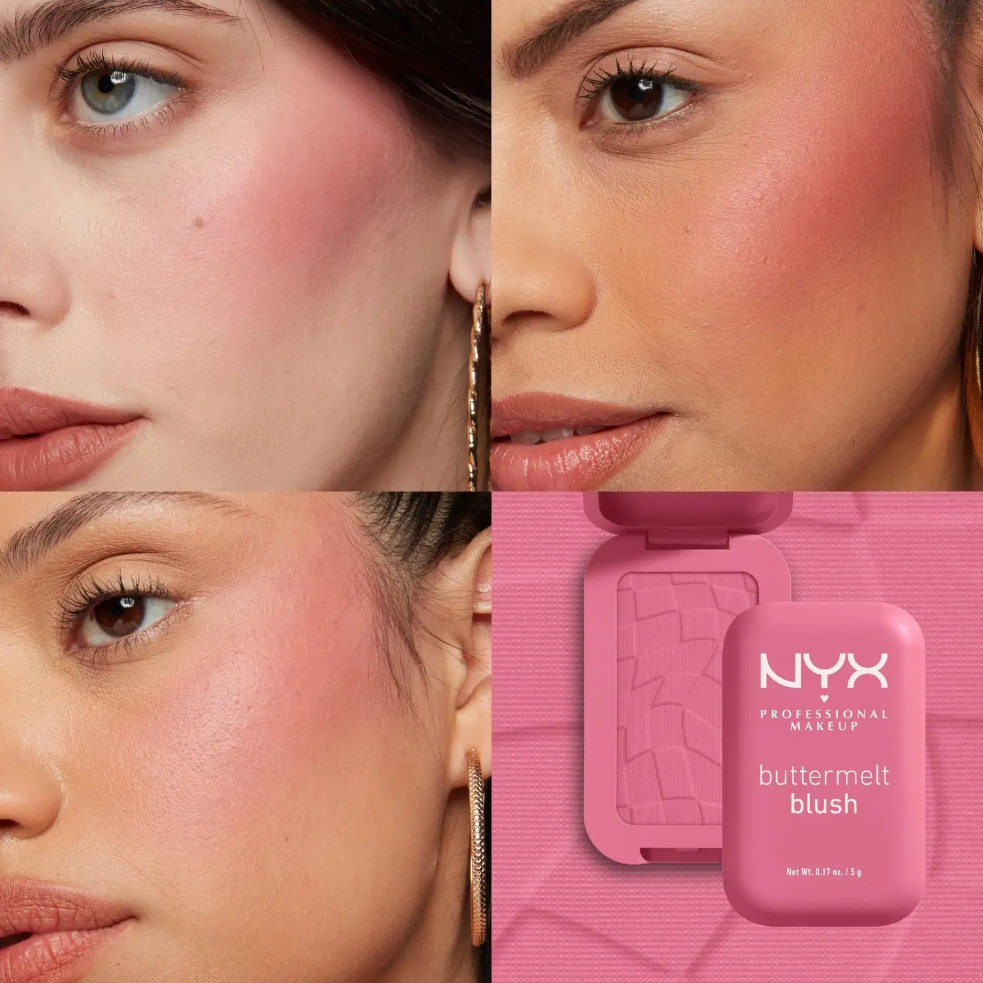 NYX Professional Makeup Kasvomeikit<Buttermelt Blush poskipuna 5 g