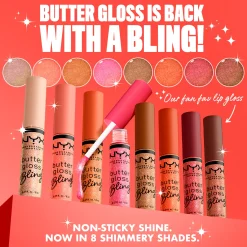 NYX Professional Makeup Huulimeikit<Butter Gloss Bling huulikiilto 8 ml