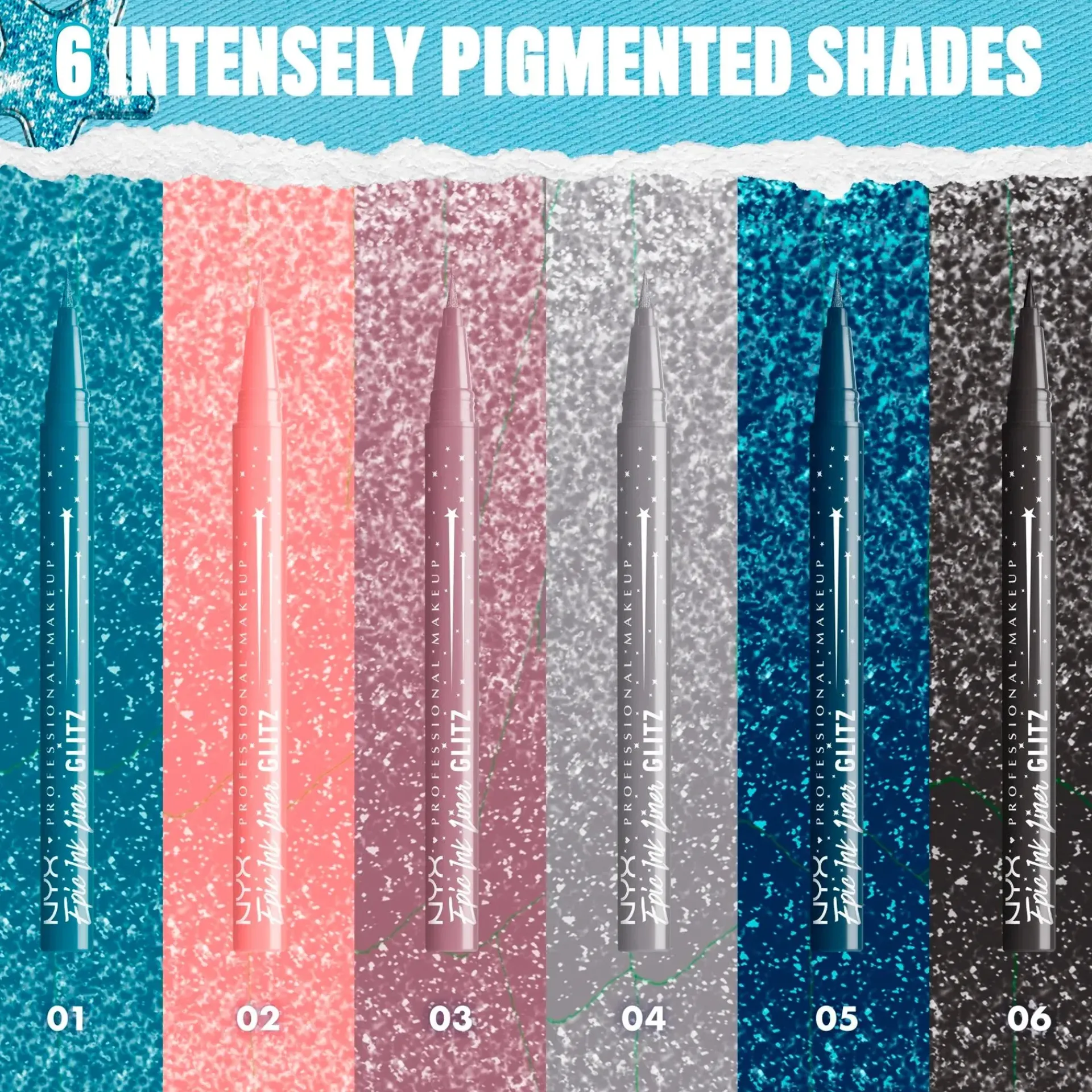 NYX Professional Makeup Silmämeikit<Epic Ink Liner Glitz vedenkestävä silmänrajauskynä 1 ml