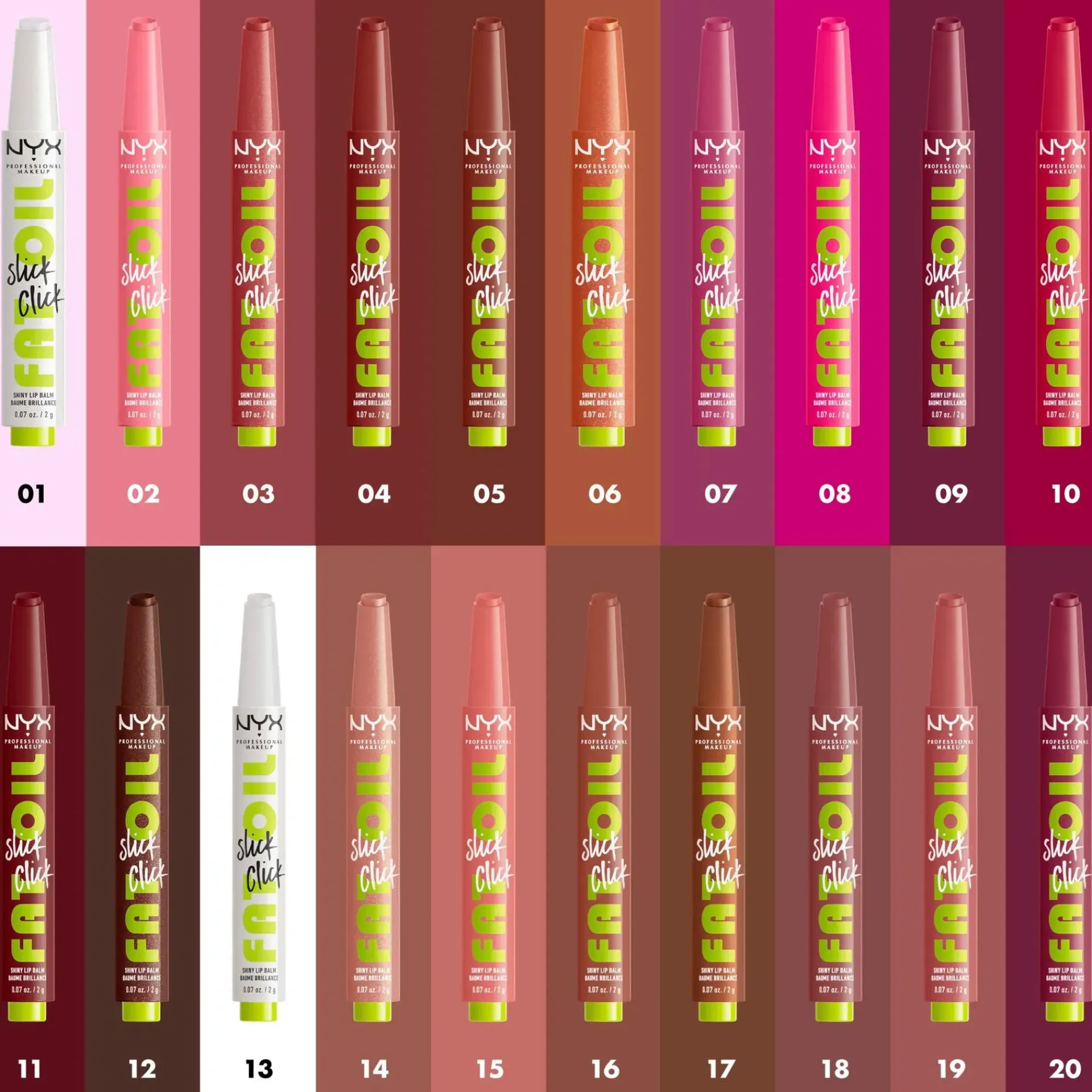 NYX Professional Makeup Huulimeikit<Fat Oil Slick Click Huulivoide 19 Caption This 2 g