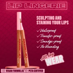 NYX Professional Makeup Huulimeikit<Lip Lingerie Liner Stain -huultenrajauskynä 1 ml