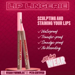 NYX Professional Makeup Huulimeikit<Lip Lingerie Liner Stain -huultenrajauskynä 1 ml