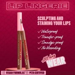 NYX Professional Makeup Huulimeikit<Lip Lingerie Liner Stain -huultenrajauskynä 1 ml