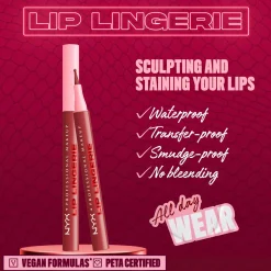 NYX Professional Makeup Huulimeikit<Lip Lingerie Liner Stain -huultenrajauskynä 1 ml
