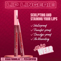 NYX Professional Makeup Huulimeikit<Lip Lingerie Liner Stain -huultenrajauskynä 1 ml
