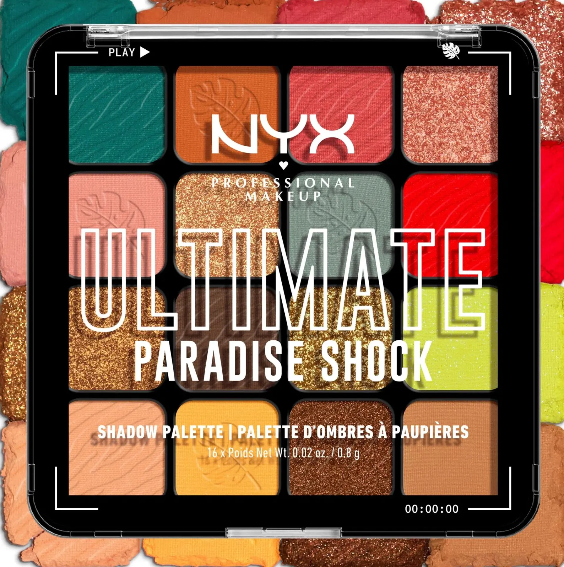 NYX Professional Makeup Silmämeikit<Ultimate Shadow Palette -luomiväripaletti 02W Paradise Shock 13,28 g