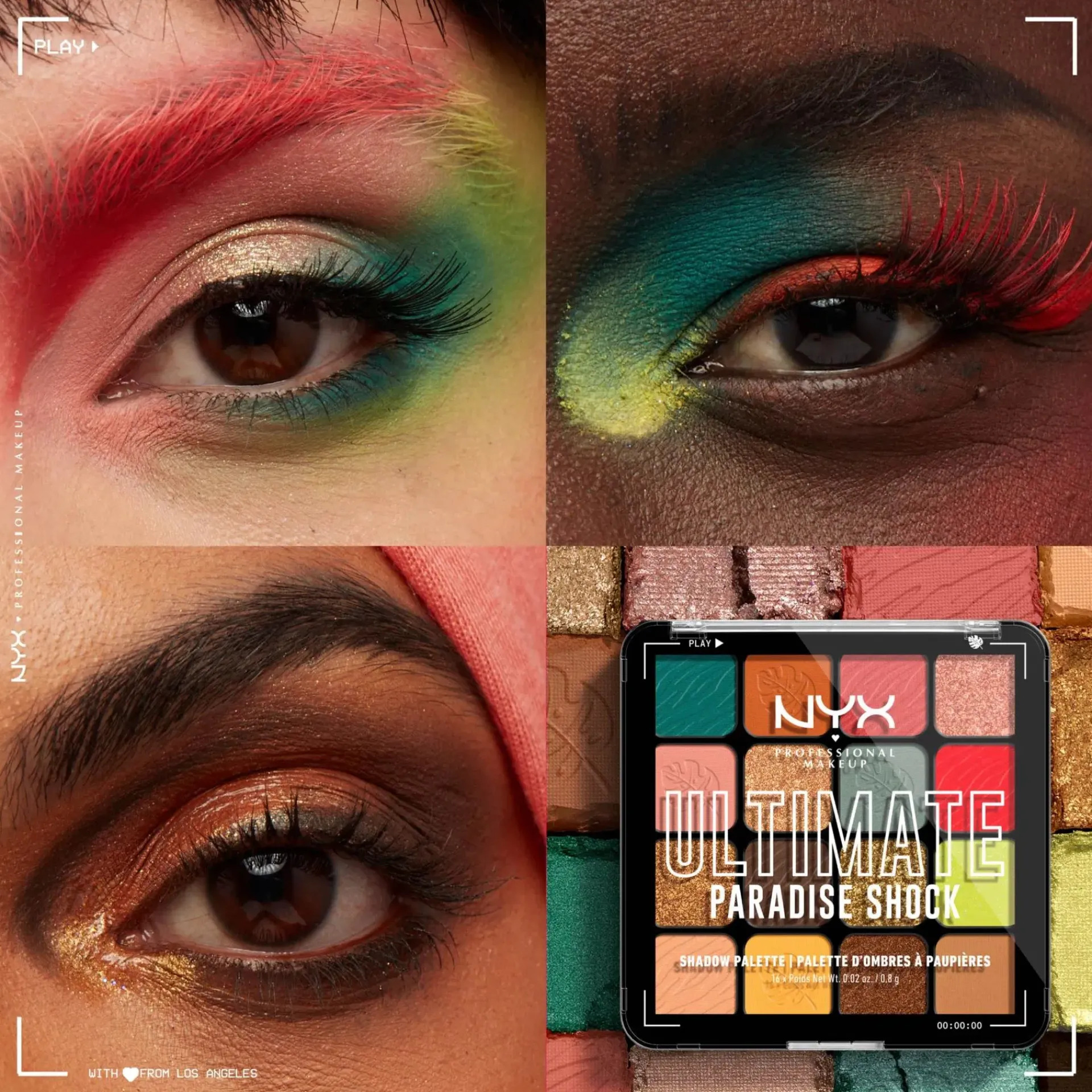 NYX Professional Makeup Silmämeikit<Ultimate Shadow Palette -luomiväripaletti 02W Paradise Shock 13,28 g