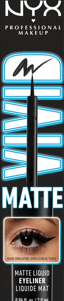 NYX Professional Makeup Silmämeikit<Vivid Matte Liquid Liner silmänrajauskynä 2 ml 01 BLACK