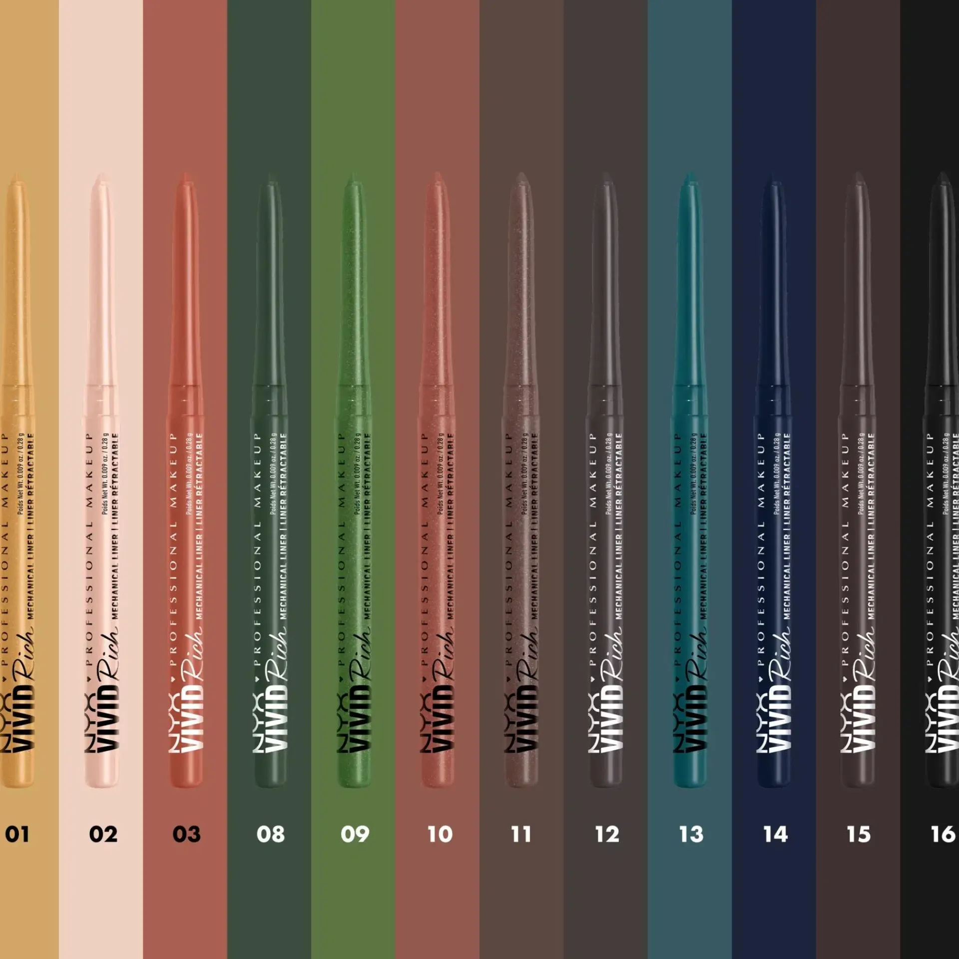 NYX Professional Makeup Silmämeikit<Vivid Rich Mechanical Liner silmänrajauskynä 0,28 g