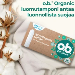o.b. Kuukautiset Ja Intiimihygienia<® Organic Normal 16 kpl