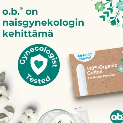 o.b. Kuukautiset Ja Intiimihygienia<® Organic Normal 16 kpl