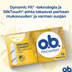 o.b. Kuukautiset Ja Intiimihygienia<® ProComfort® Mini, 16 kpl