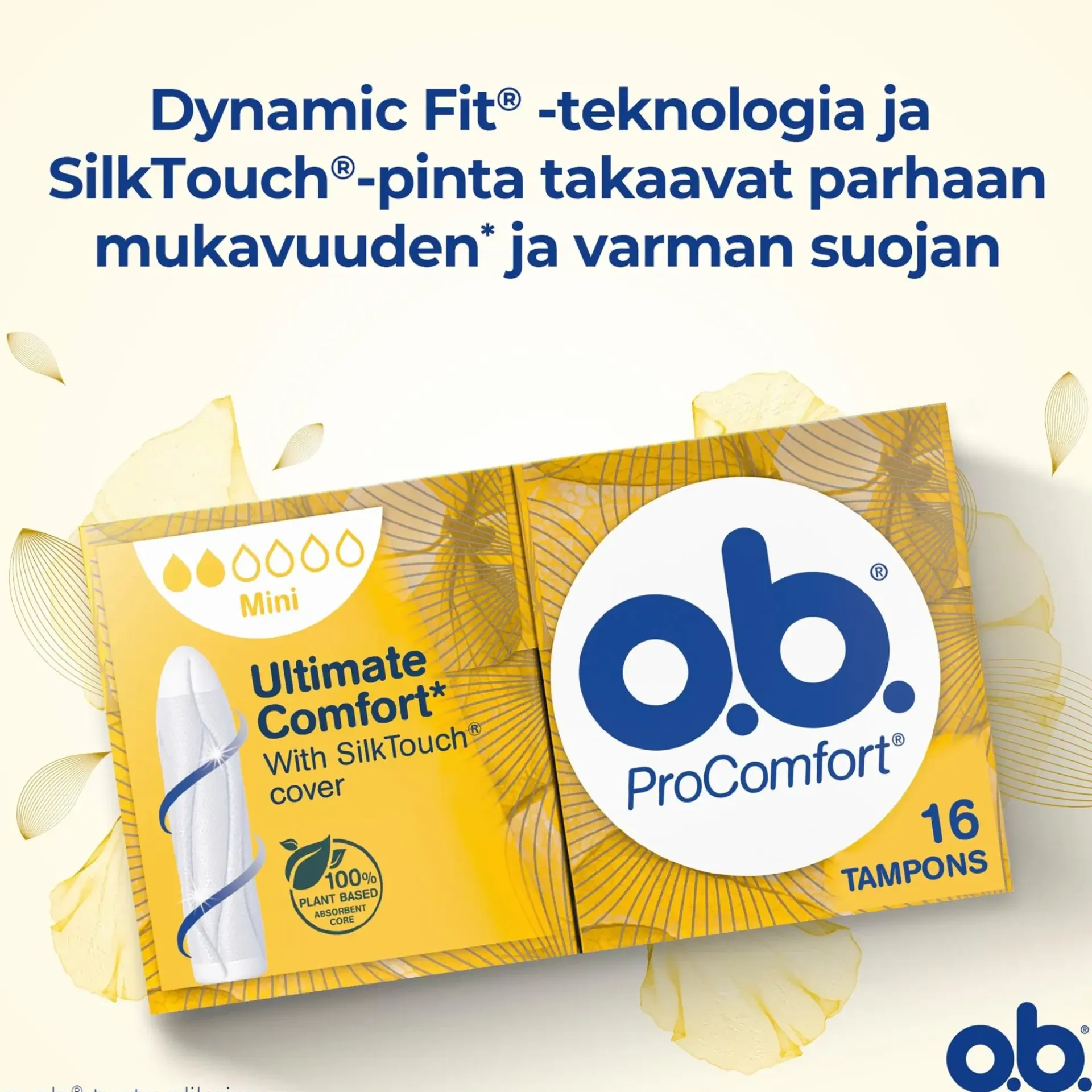 o.b. Kuukautiset Ja Intiimihygienia<® ProComfort® Mini, 16 kpl