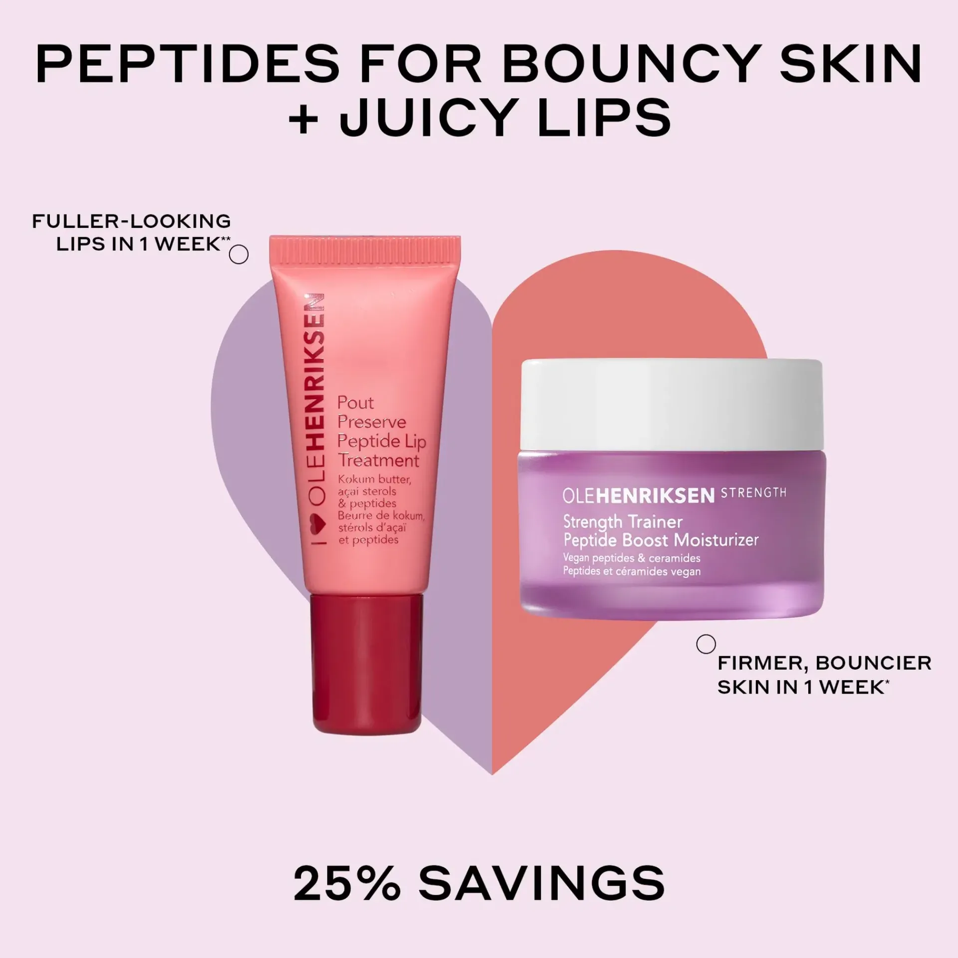 Ole Henriksen Ihonhoitopakkaukset<Plumping Peptide Pair Mini Skincare Duo pakkaus 22 ml