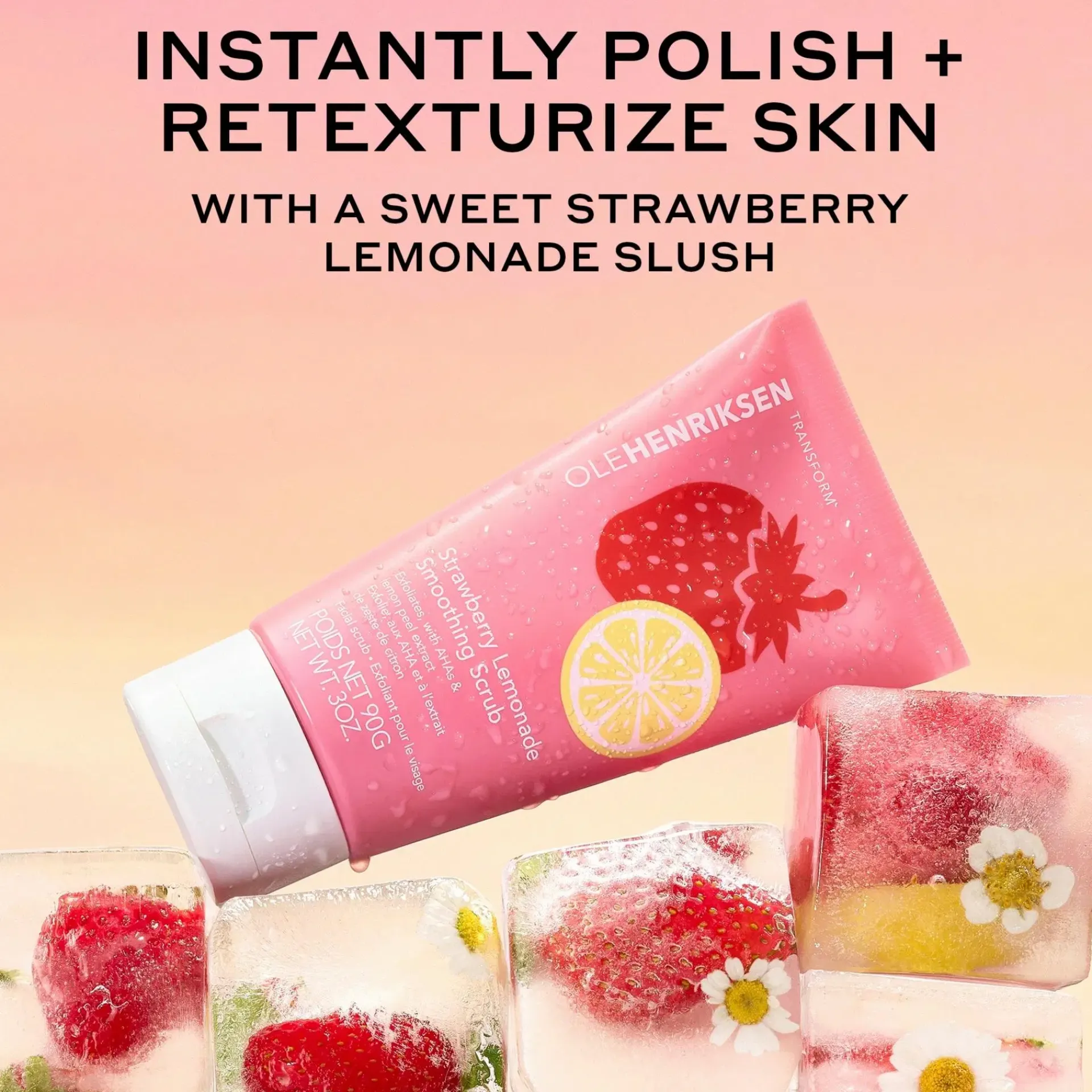 Ole Henriksen Kasvojenhoito<Transform Strawberry Lemonade Smoothing Scrub kasvokuorinta 90ml