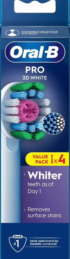 Oral-B Suuhygienia|Suuhygienia<3D White 4kpl vaihtoharja