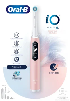 Oral-B Suuhygienia|Suuhygienia<Sähköhammasharja iO6 Pinkki + matkakotelo